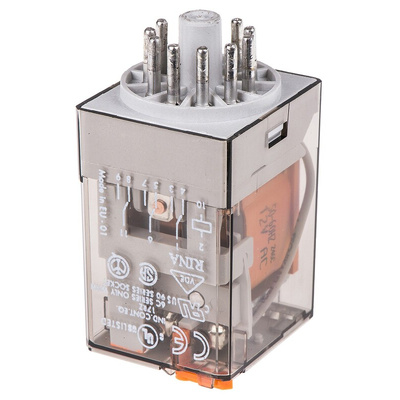 Finder Plug In Power Relay, 12V ac Coil, 10A Switching Current, 3PDT