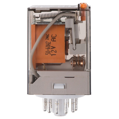 Finder Plug In Power Relay, 12V ac Coil, 10A Switching Current, 3PDT