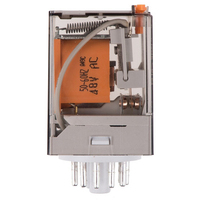 Finder Plug In Power Relay, 48V ac Coil, 10A Switching Current, 3PDT