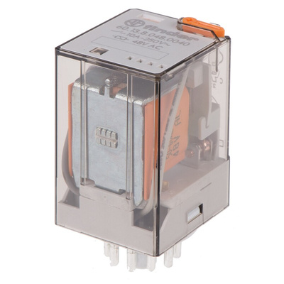 Finder Plug In Power Relay, 48V ac Coil, 10A Switching Current, 3PDT