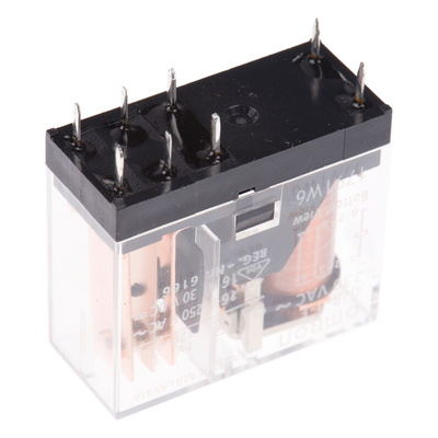Omron PCB Mount Power Relay, 230V ac Coil, 16A Switching Current, SPDT