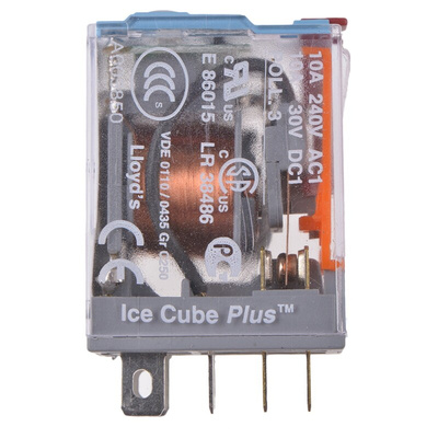 Releco Plug In Power Relay, 24V ac Coil, 10A Switching Current, DPDT