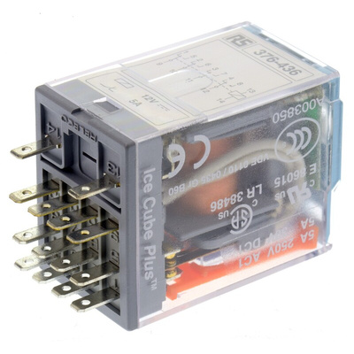 Releco Plug In Power Relay, 12V dc Coil, 5A Switching Current, 4PDT