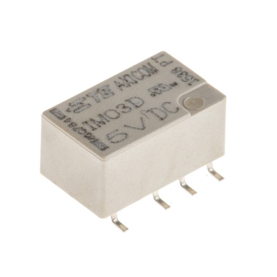 TE Connectivity PCB Mount Power Relay, 5V dc Coil, 5A Switching Current, DPDT
