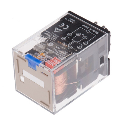 Omron Plug In Power Relay, 12V dc Coil, 10A Switching Current, DPDT
