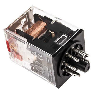 Omron Plug In Power Relay, 24V ac Coil, 10A Switching Current, DPDT