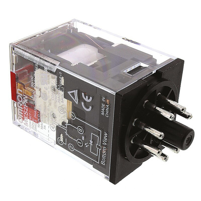 Omron Plug In Power Relay, 110V ac Coil, 10A Switching Current, DPDT