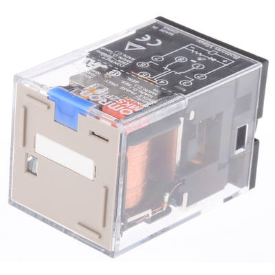 Omron Plug In Power Relay, 24V dc Coil, 10A Switching Current, DPDT