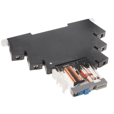 Omron DIN Rail Power Relay, 24V ac/dc Coil, 6A Switching Current, SPDT