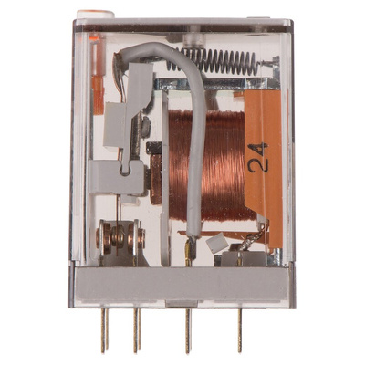 Finder Plug In Power Relay, 24V ac Coil, 10A Switching Current, DPDT