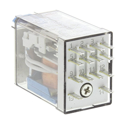 Finder Plug In Power Relay, 48V dc Coil, 7A Switching Current, 4PDT
