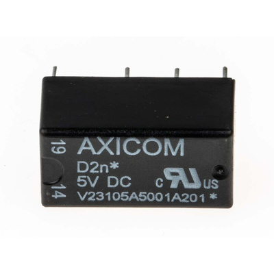 TE Connectivity PCB Mount Power Relay, 5V dc Coil, 3A Switching Current, DPDT