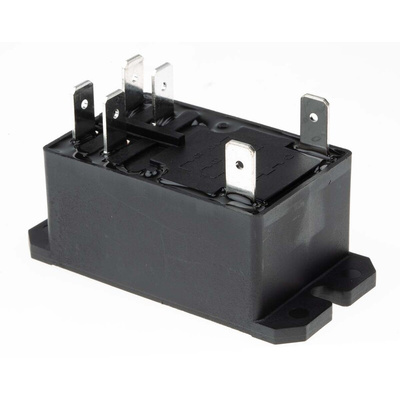 TE Connectivity Flange Mount Power Relay, 12V dc Coil, 30A Switching Current, DPST