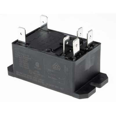 TE Connectivity Flange Mount Power Relay, 12V dc Coil, 30A Switching Current, DPST