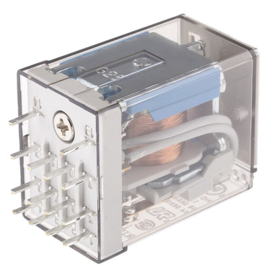 Finder PCB Mount Power Relay, 12V dc Coil, 7A Switching Current, 4PDT