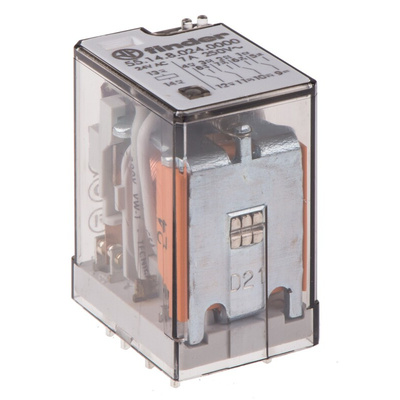 Finder PCB Mount Power Relay, 24V ac Coil, 7A Switching Current, 4PDT