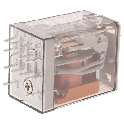 Finder PCB Mount Power Relay, 230V ac Coil, 7A Switching Current, 4PDT