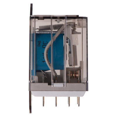 Finder Flange Mount Power Relay, 12V dc Coil, 16A Switching Current, DPDT