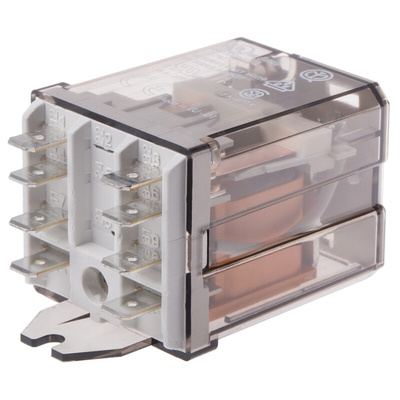 Finder Flange Mount Non-Latching Relay, 110V ac Coil, DPDT