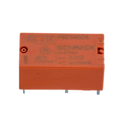 TE Connectivity PCB Mount Power Relay, 24V dc Coil, 5A Switching Current, SPDT