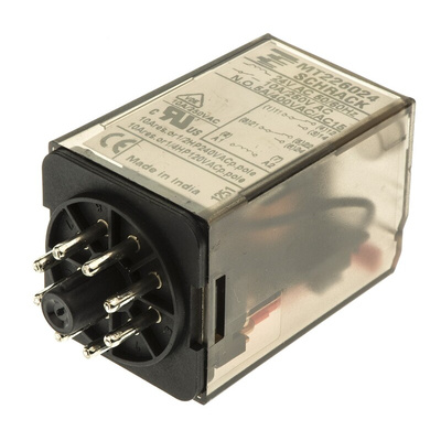 TE Connectivity Plug In Power Relay, 24V ac Coil, 10A Switching Current, DPDT