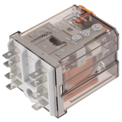 Finder Plug In Power Relay, 230V ac Coil, 16A Switching Current, DPDT