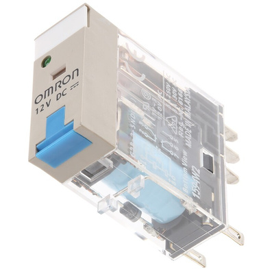Omron PCB Mount Non-Latching Relay, 12V dc Coil, 5A Switching Current, DPDT