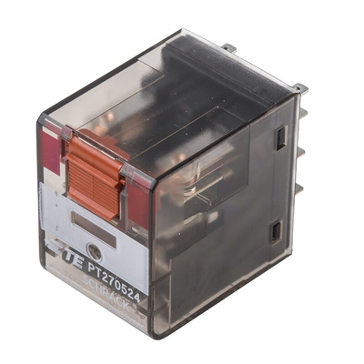 TE Connectivity PCB Mount Power Relay, 24V ac Coil, 12A Switching Current, DPDT