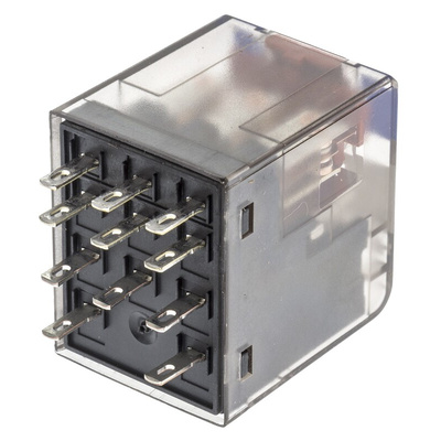 TE Connectivity PCB Mount Power Relay, 24V dc Coil, 10A Switching Current, 3PDT