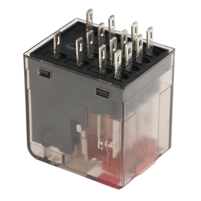 TE Connectivity PCB Mount Power Relay, 230V ac Coil, 6A Switching Current, 4PDT