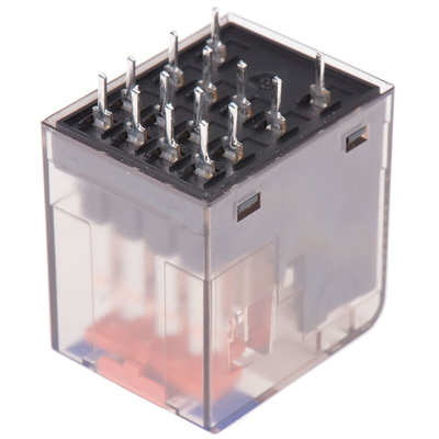 TE Connectivity PCB Mount Power Relay, 24V dc Coil, 6A Switching Current, 4PDT