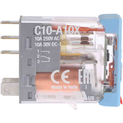 Releco PCB Mount Power Relay, 230V ac Coil, 10A Switching Current, SPDT