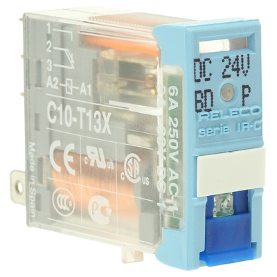 Releco PCB Mount Power Relay, 24V dc Coil, 6A Switching Current, SPDT