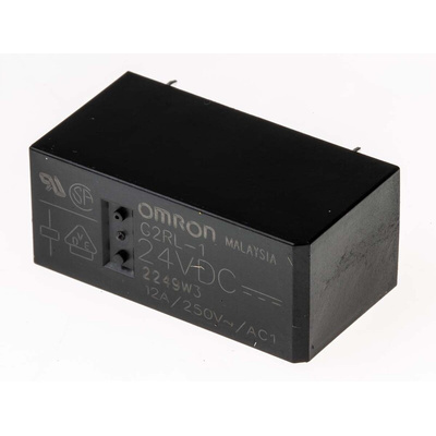 Omron PCB Mount Power Relay, 24V dc Coil, 12A Switching Current, SPDT