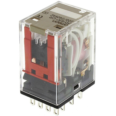 Omron Plug In Power Relay, 240V ac Coil, 5A Switching Current, 4PDT