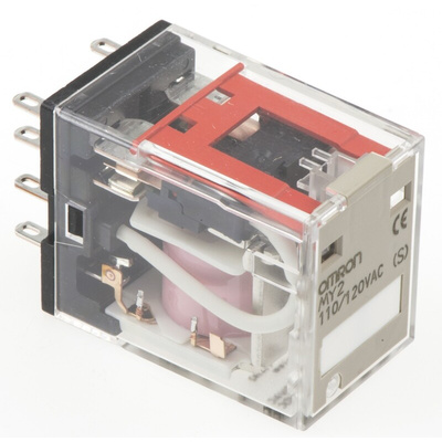 Omron Plug In Power Relay, 120V ac Coil, 10A Switching Current, DPDT