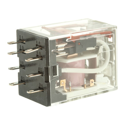 Omron Plug In Power Relay, 24V ac Coil, 10A Switching Current, DPDT