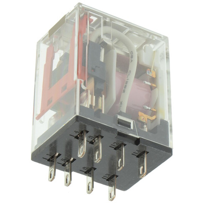 Omron Plug In Power Relay, 120V ac Coil, 10A Switching Current, DPDT