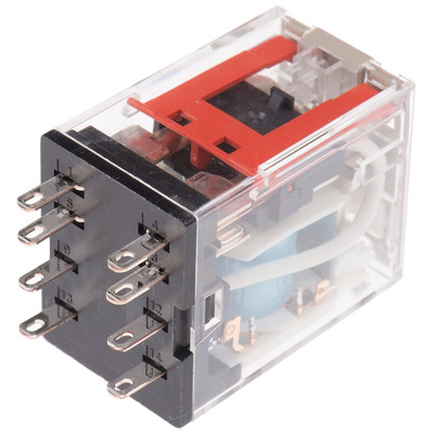 Omron Plug In Power Relay, 12V dc Coil, 5A Switching Current, DPDT