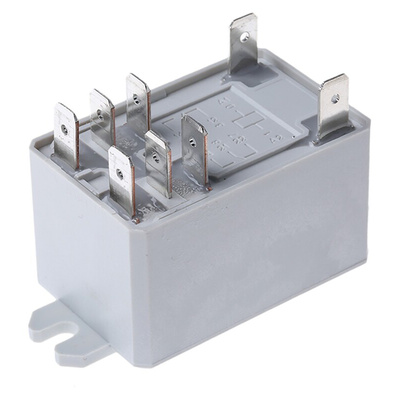 Finder Flange Mount Power Relay, 24V ac Coil, 30A Switching Current, DPDT