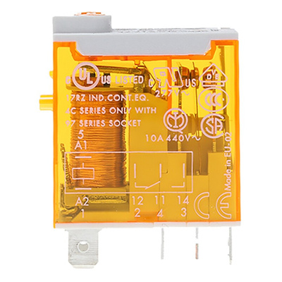 Finder Plug In Power Relay, 12V ac Coil, 25A Switching Current, SPDT