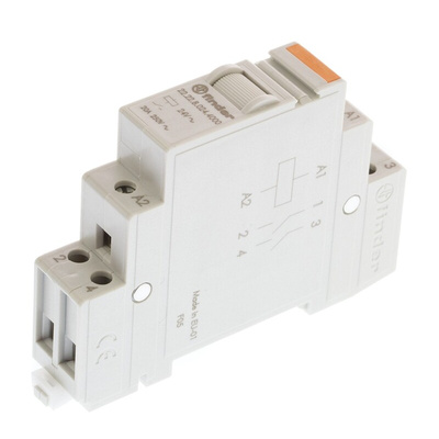 Finder DIN Rail Power Relay, 24V ac Coil, 20A Switching Current, DPST