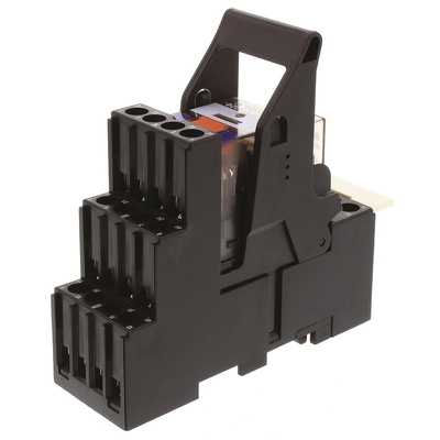 TE Connectivity DIN Rail Power Relay, 24V dc Coil, 6A Switching Current, 4PDT