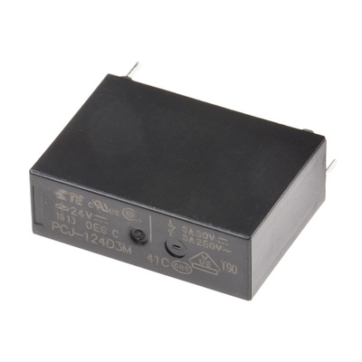 TE Connectivity PCB Mount Power Relay, 24V dc Coil, 3A Switching Current, SPST