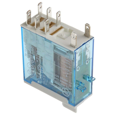 Finder PCB Mount Power Relay, 12V dc Coil, 8A Switching Current, DPDT