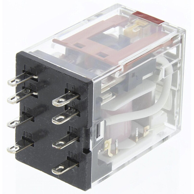 Omron Plug In Power Relay, 24V ac Coil, 10A Switching Current, DPDT