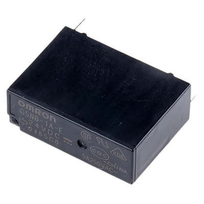 Omron PCB Mount Power Relay, 24V dc Coil, 5A Switching Current, SPST