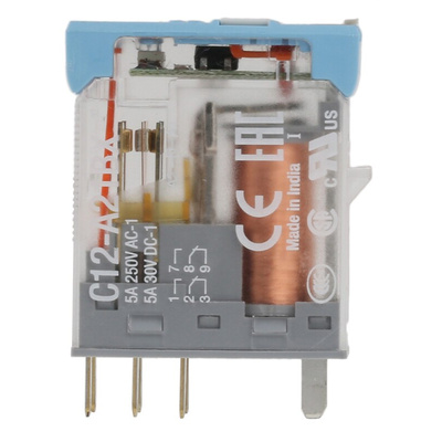 Releco PCB Mount Power Relay, 24V ac/dc Coil, 5A Switching Current, DPDT