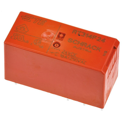 TE Connectivity PCB Mount Latching Power Relay, 24V dc Coil, 16A Switching Current, SPDT