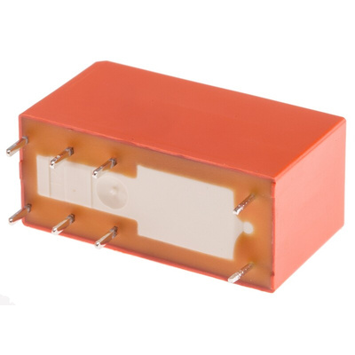 TE Connectivity PCB Mount Power Relay, 24V ac Coil, 8A Switching Current, DPDT